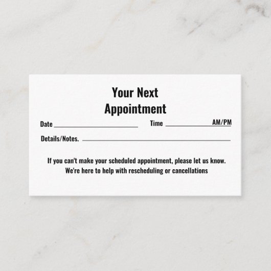 "Smile Bright: uw volgende tandheelkundige afspraa Afsprakenkaartje (Voorkant)