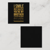 Smile bro Funny verjaardagsgeschenken voor broers  Contactkaartje (Voorkant / Achterkant)