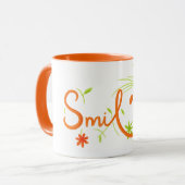 Smile Brush Style Line Art | Combo Mug Mok (Voorkant links)