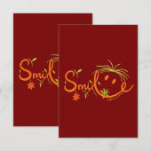 Smile Brush Style Line Art | Thank You Card 3.5"x5 Bedankkaart (Voorkant / Achterkant)