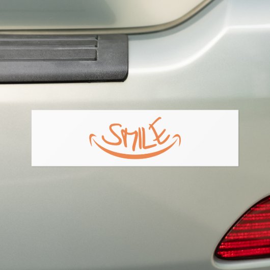 smile bumpersticker (Op auto)