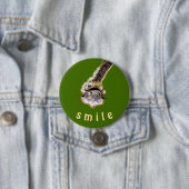 Smile Button Happy Ostrich - Uw kleur / Tekst (In situ)