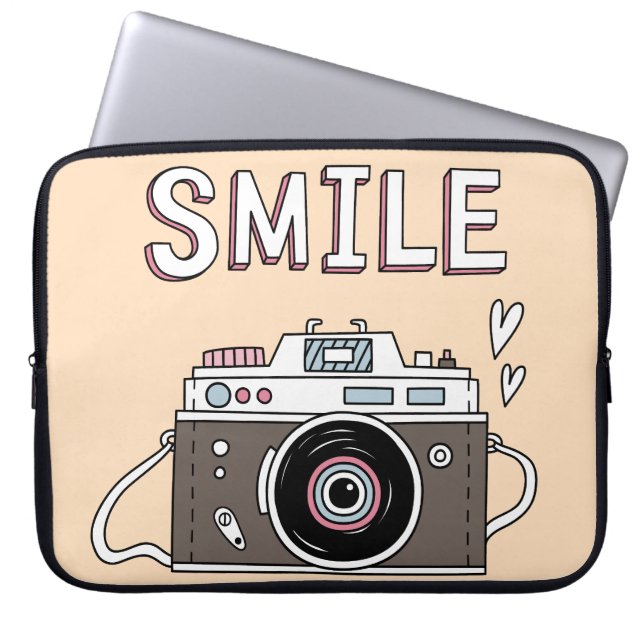 Smile Camera Laptop Sleeve (Voorkant)