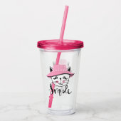 Smile Cat Acryl Drinkbeker (Achterkant)