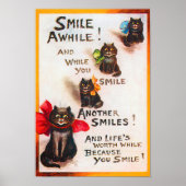 Smile Cats, Louis Wain Poster (Voorkant)