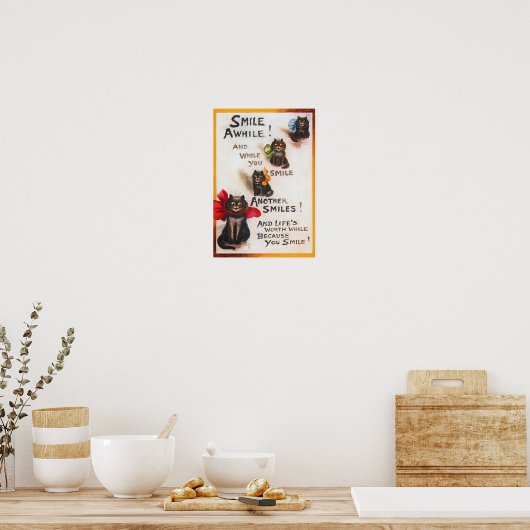 Smile Cats, Louis Wain Poster (Keuken)