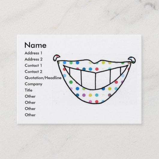 Smile Chubby visitekaartjes (Voorkant)