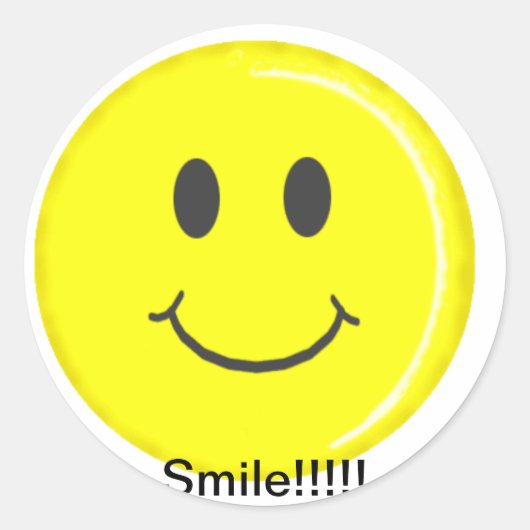 Smile cirkel Sticker (Voorkant)