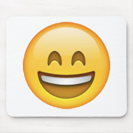 Smile Closed Eyes - Emoji Muismat (Voorkant)