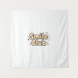 Smile Club Pastel Kawaii Kunst Wandkleed