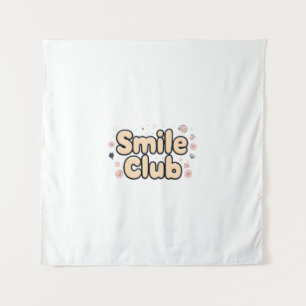 Smile Club Pastel Kawaii Kunst Wandkleed