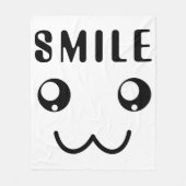 "Smile " Cool Motivatie Fleece Blanket (Voorkant)