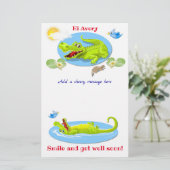 Smile Crocodile, krijg goed briefpapier voor kinde (Staand voorkant)