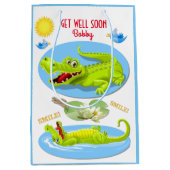 Smile Crocodile krijgt goed Medium Cadeauzakje (Voorkant)