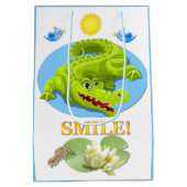 Smile Crocodile krijgt goed Medium Cadeauzakje (Achterkant)
