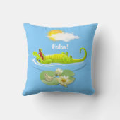 Smile Crocodile! Kussen (Achterkant)