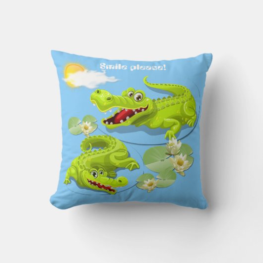 Smile Crocodile! Kussen (Voorkant)