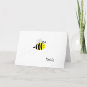 "Smile" Cute Bee Hallo Kaart voor elk moment (Voorkant)