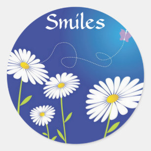 Smile Daisies Butterfly Stickers