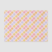 Smile Daisy Cute Groovy Retro Tissuepapier (Voorkant)