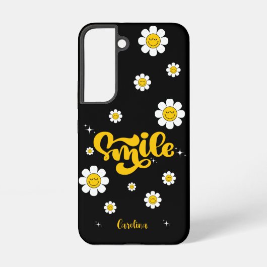 Smile Daisy tuin  Samsung Galaxy Hoesje (Achterkant)
