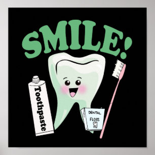 Smile Dentist Kantoor Art Poster