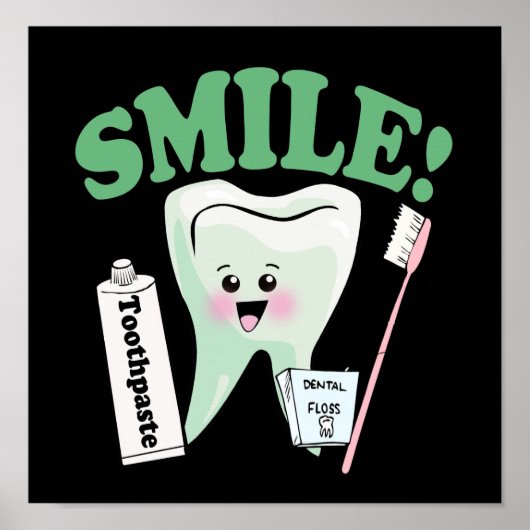 Smile Dentist Kantoor Art Poster (Voorkant)