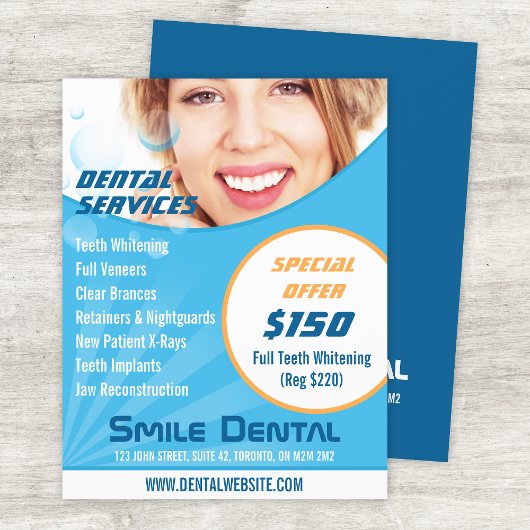 Smile Dentist Services met Special Offer Flyer