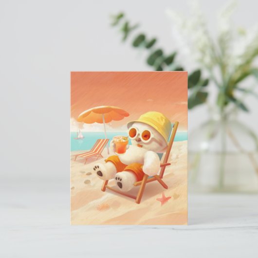 Smile Dog - Beach Mode On Aankondigingskaart (Staand voorkant)