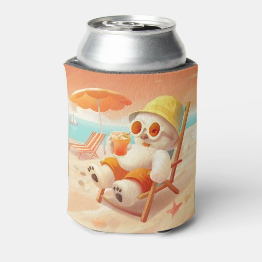 Smile Dog - Beach Mode On Blikjeskoeler (Blikje Achterkant)