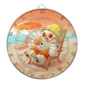 Smile Dog - Beach Mode On Dartbord (Voorkant)