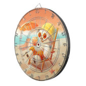 Smile Dog - Beach Mode On Dartbord (Voorkant Rechts)