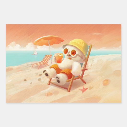 Smile Dog - Beach Mode On Inpakpapier Vel (Voorkant 3)