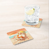 Smile Dog - Beach Mode On Kartonnen Onderzetters (Insitu)