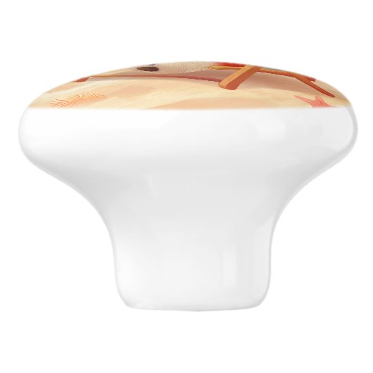 Smile Dog - Beach Mode On Keramische Knop (Zijkant)