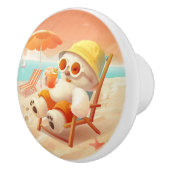 Smile Dog - Beach Mode On Keramische Knop (Rechts)