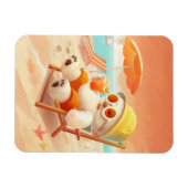 Smile Dog - Beach Mode On Magneet (Horizontaal)