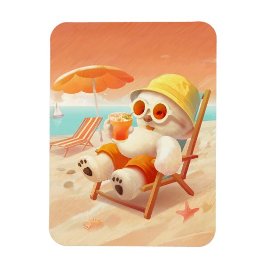 Smile Dog - Beach Mode On Magneet (Verticaal)