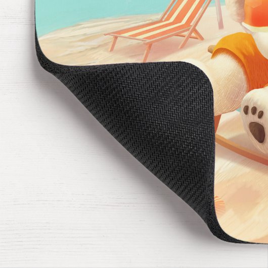 Smile Dog - Beach Mode On Muismat (Hoek)