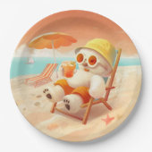 Smile Dog - Beach Mode On Papieren Bordje (Voorkant)