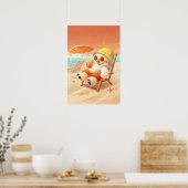 Smile Dog - Beach Mode On Poster (Keuken)