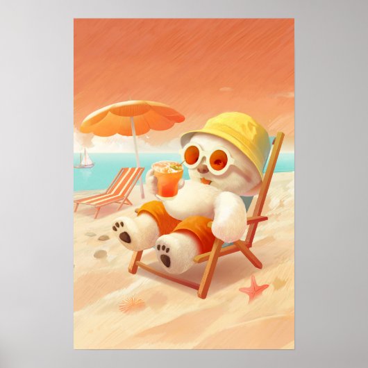 Smile Dog - Beach Mode On Poster (Voorkant)