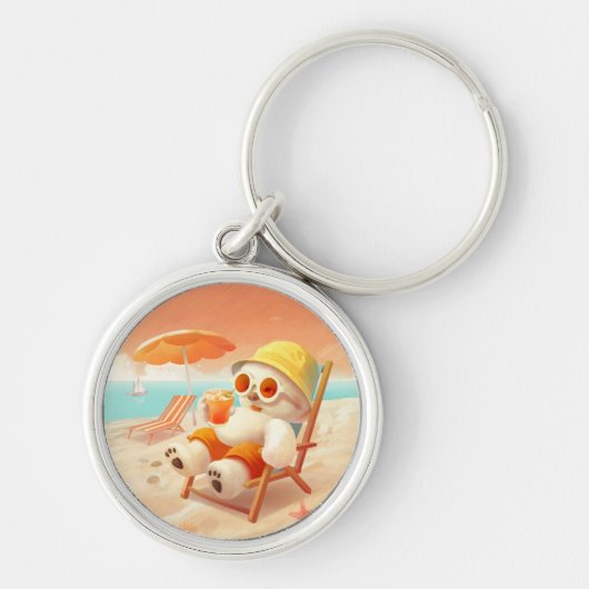 Smile Dog - Beach Mode On Sleutelhanger (Voorkant)