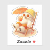 Smile Dog - Beach Mode On Sticker (Vel)