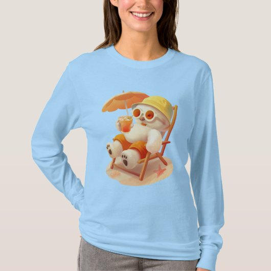 Smile Dog - Beach Mode On T-shirt (Voorkant)