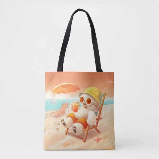 Smile Dog - Beach Mode On Tote Bag (Voorkant)