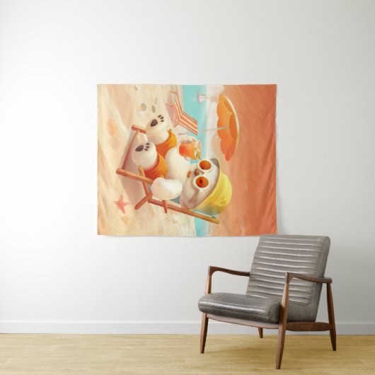 Smile Dog - Beach Mode On Wandkleed (In Situ (horizontaal))