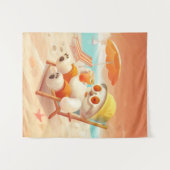 Smile Dog - Beach Mode On Wandkleed (Voorkant (horizontaal))