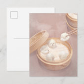 Smile Dog beroemd gemaakt door Xiao Long Bao Delig Aankondigingskaart (Voorkant / Achterkant)