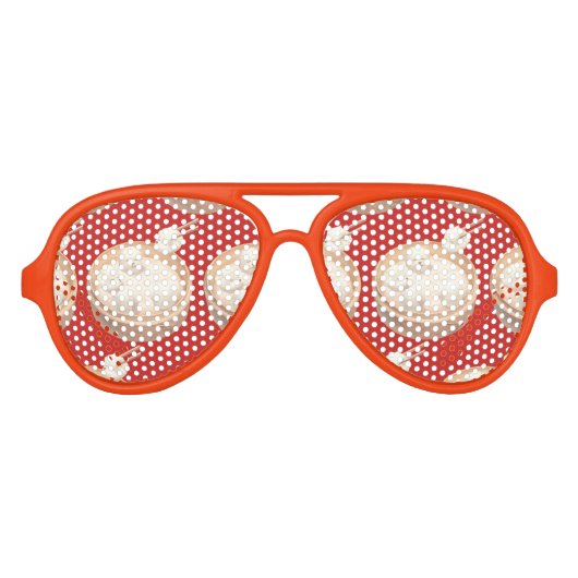 Smile Dog beroemd gemaakt door Xiao Long Bao Delig Aviator Zonnebril (Voorkant)